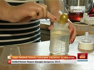 Tiada produk tenusu tercemar dieksport ke Malaysia