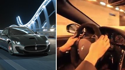 Il fait une virée au volant d'une Maserati Grancabrio MC Stradale à Monaco