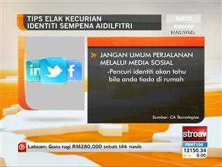 Tips elak kecurian identiti sempena Aidilfitri
