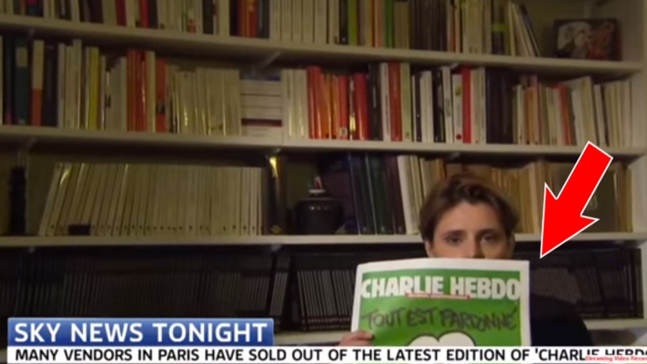 Panique à Sky News quand une journaliste française montre la Une de Charlie Hebdo