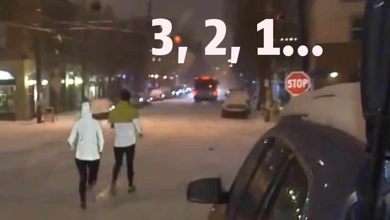 Elle n'aurait pas dû se moquer des risques à courir sous la neige