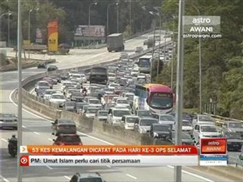 53 kes kemalangan pada hari ke-3 Ops Selamat