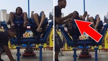 Il leur fait une blague effrayante au départ d'une attraction de fête foraine