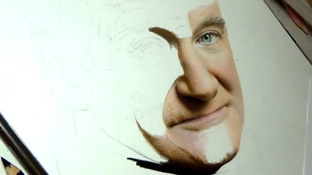 Elle réalise un extraordinaire portrait avec ses crayons de couleur