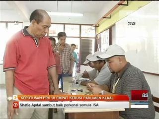 Keputusan PRU di empat kerusi Parlimen kekal