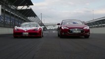 Tesla Model S P85D vs Ferrari 458 Speciale, qui passera la ligne en premier ?