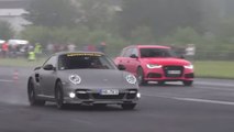 Porsche 997, Audi RS6, Nissan GT-R, trois bolides dans des duels acharnés