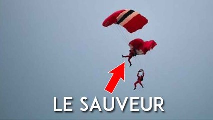 Un parachutiste risque sa vie pour sauver son compagnon