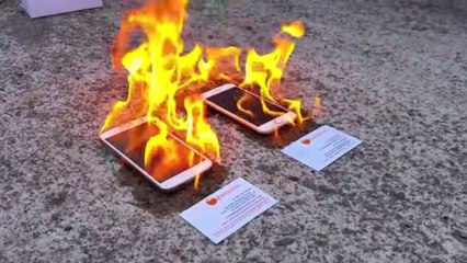 Samsung Galaxy S5 ou iPhone 6 : lequel résiste le mieux aux flammes ?