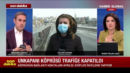 Unkapanı Köprüsü'nde ayrılma! Haber Global ekibi böyle görüntüledi
