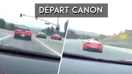 Quatre surpuissantes voitures pour un départ de folie