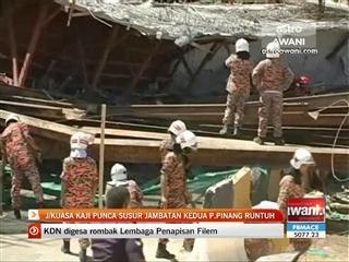 Punca susur jambatan kedua P.Pinang runtuh dikaji
