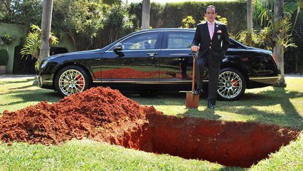 La raison qui l'a poussé à enterrer sa Bentley à 400 000 euros est complètement folle