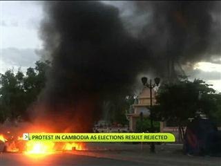 Protest in Cambodia as elections result rejected
