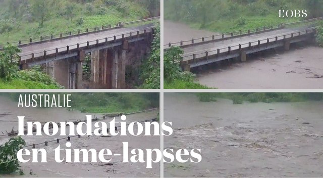 Australie : des caméras de surveillance montrent en accéléré la puissance des inondations