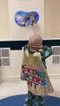 Jude Mellon-Jameson, aged three, ringing the bell to mark the end of his radiotherapy at Weston Park Hospital, Sheffield