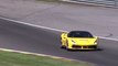 Une magnifique Ferrari 488 GTB jaune enchaîne les accélérations sur le circuit de SPA-Francorchamps