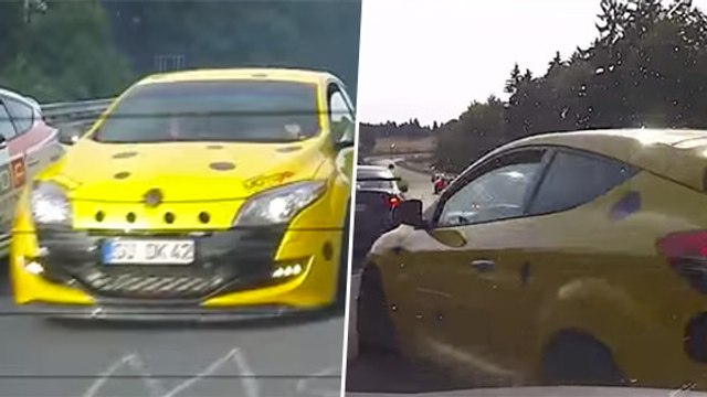 Une Megane RS évite l'accident de justesse sur le circuit de Nürburgring