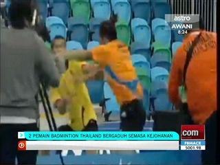 2 pemain badminton Thailand bergaduh