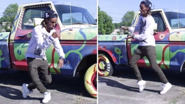 Sa performance de break dance est tout simplement hors-norme