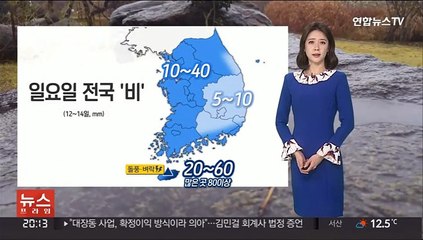 [날씨] 주말 낮 기온 크게 올라 포근…밤부터 차츰 비