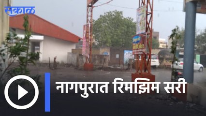 Nagpur News | नागपुरात रिमझिम सरी  | Sakal |