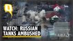 Ukraine Crisis | Drone Footage Shows Ukrainian Ambush on Russian Tanks in Kyiv