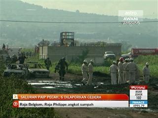 Saluran paip pecah, 6 dilapor cedera