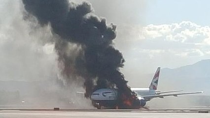 Las Vegas : Un avion de la British Airways prend feu sur le tarmac