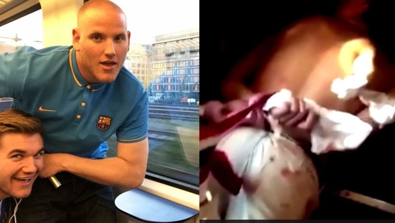 Attentat du Thalys : La vidéo de l'arrestation d'un terroriste par 2 soldats américains et un Français dans un train