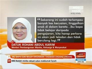 Ibu bapa cuai boleh dikenakan tindakan undang-undang