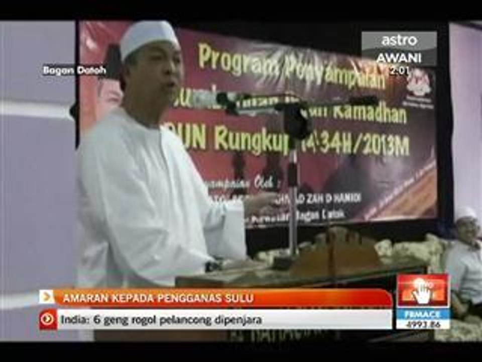 'Amaran kepada pengganas Sulu' - Zahid Hamidi