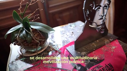 CFK mostró cómo quedó su despacho tras el ataque: "Paradójicamente fue el mío el que atacaron"