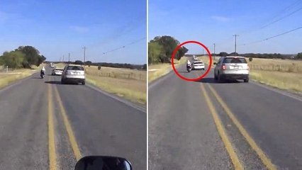 Avec sa voiture, il percute volontairement un motard en train de le doubler