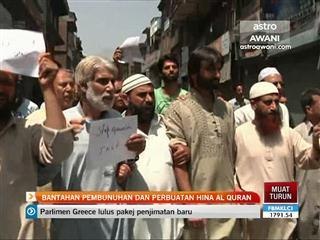 Bantahan pembunuhan dan perbuatan hina Al Quran