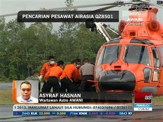 Pencarian pesawat AirAsia QZ8501 (5 Jan, 8:00 malam)