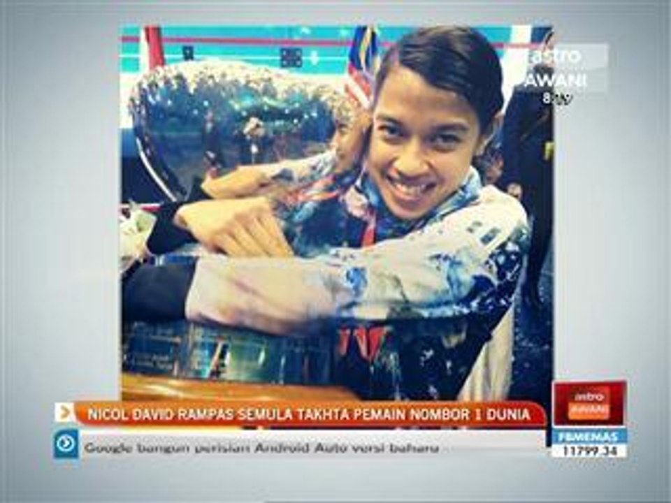 Nicol David rampas semula takhta pemain nombor 1 dunia