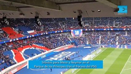 Silbidos para Messi y Neymar en el Parque de los Príncipes tras el fracaso del PSG