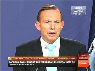 Tony Abbott puji cara rakyat Sydney tangani insiden