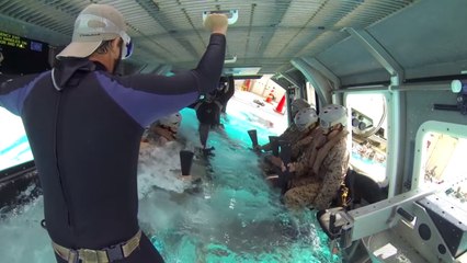 Marines : une simulation de crash d'hélicoptère qui donne des sueurs froides