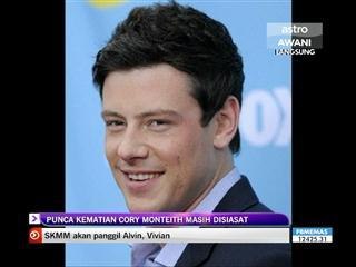Punca kematian Cory Monteith masih disiasat