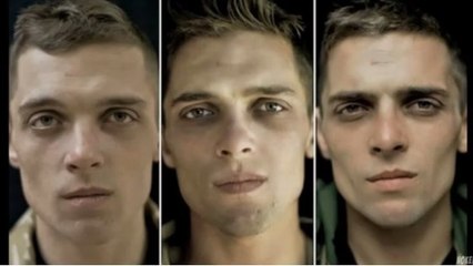 Les visages métamorphosés des soldats avant, pendant et après la guerre