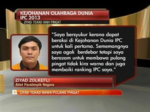 Ziyad tekad bawa pulang pingat