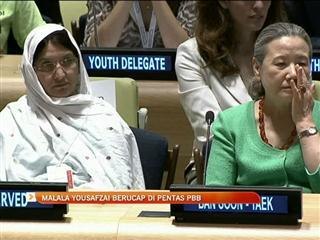 Malala Yousafzai mula berucap di PBB