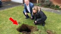 En Angleterre, un couple fait la découverte d'un trou étrange dans son jardin