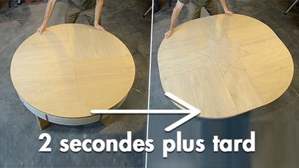 Il fabrique une table à rallonge étonnante