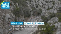 Le peloton en descente / The peloton  in the downhill run - Étape 6 / Stage 6 - #ParisNice2022