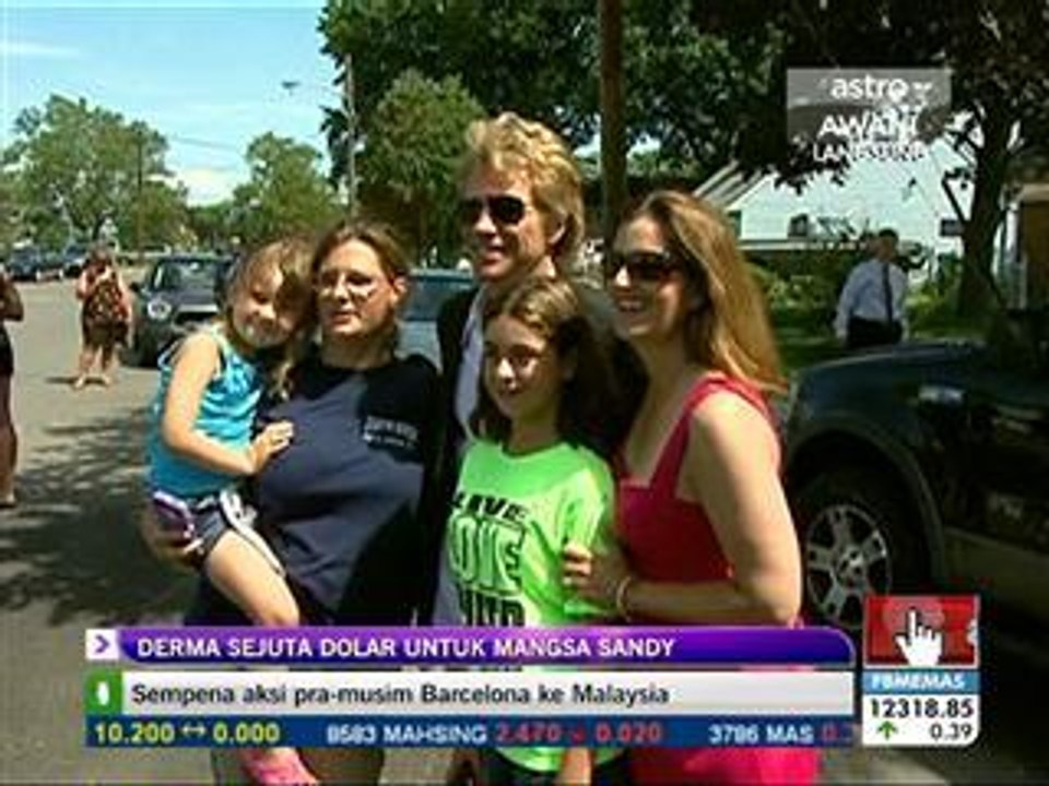Bon Jovi derma sejuta dolar untuk mangsa Sandy