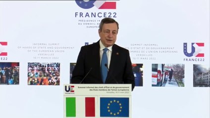 DRAGHI: "IL VERTICE DI VERSAILLES É STATO VERAMENTE UN SUCCESSO, RARAMENTE HO VISTO L' UNIONE EUROPA COSÌ COMPATTA"