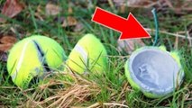 Si vous voyez une balle de tennis découpée par terre, ne la touchez surtout pas